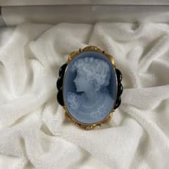 新品 鑑定書付【 ゲルハルド・シュミット】カメオ ブローチ K18