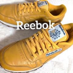 ey10 Reebok イエロー レザー スニーカー