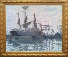 クロード・モネ 『港に浮かぶ船』 1873年 35×29 複製画 - メルカリ