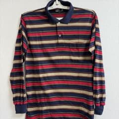 DAKS golf長袖ポロシャツ マルチボーダー Mサイズ - メルカリ