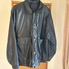 HALHAM フェイクレザージャケット ブラックのサムネイル