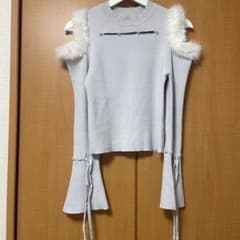 evelyn ファービジューペプラムニット - メルカリ