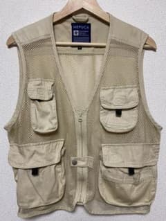 フィッシングベスト ベージュ メッシュのサムネイル