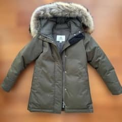 PYRENEX ダウンジャケット オリーブ色 フード付き サイズ36 - メルカリ