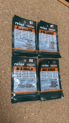 reins タングステン ネイルシンカー ver.2 1.8g 4パケセットのサムネイル