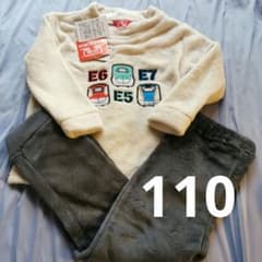 新品　新幹線 パジャマ 110　こまち　はやぶさ　かがやき　フリース