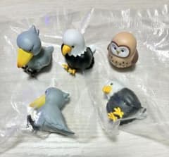 あやまどり　フィギュア 3種　5個セット　ハシビロコウ フクロウ ワシのサムネイル