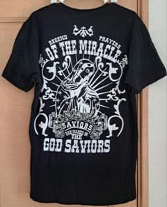 ダ*ケ様 Rough Vネック聖母 マリア 像グラフィックTシャツ コットンのサムネイル