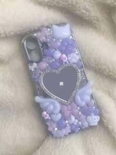 iPhone16 ケースデコ 鏡 デコ電 量産系 地雷系 ねこのサムネイル