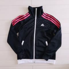 adidas ジャージ ブラック ピンク140cmのサムネイル