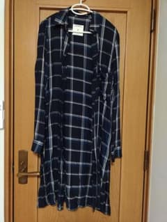 チェック柄ロングシャツカーディガンのサムネイル