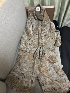 【極美品】パワートゥーザピープル　コブラン織　ペイズリー総柄　セットアップ　LLのサムネイル
