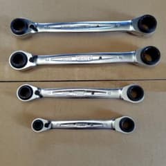 TONE 4WAY ラチェットめがねレンチ 4本セット