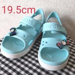J1☆19.5cm☆クロックス☆サンダル☆リボン☆女の子のサムネイル