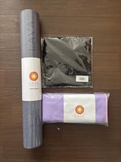 LAVA ヨガマット ミッドナイトブルー マットケース ヨギラグ 3点セット LAVA ヨガマット ミッドナイトブルー マットケース ヨギラグ 3点セット