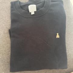 GAP クルーネック スウェット ブラック ベア刺繍