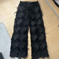 も*う様 VALABASAS パッチワークデニムパンツ ブラックサイズ29 VALABASAS パッチワークデニムパンツ ブラックサイズ29 - メルカリ