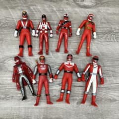 【まとめ売り】9点　レア　戦隊　ヒーロー　ソフビ　人形　他 3F 激レア 歴代戦隊ヒーロー ソフビ 8体セット まとめ売り 昭和レトロ