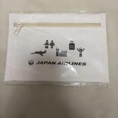 非売品JAL フラットポーチ　JAPAN AIRLINES 飛行機のサムネイル