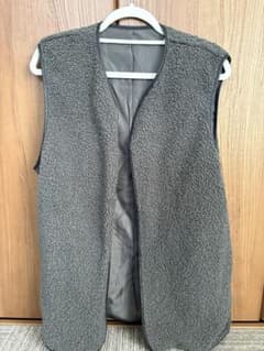 chocol raffine robe ボアベスト チャコールグレーのサムネイル