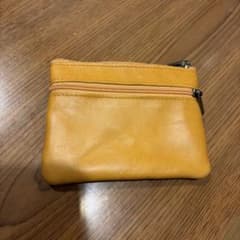 本革 ミニ財布 コンパクト財布 イエローのサムネイル