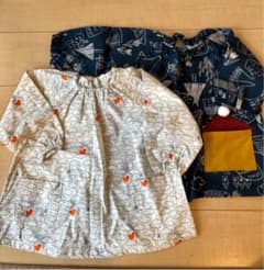 専用です　紺色のみ　ハンドメイド　スモッグ　80のサムネイル