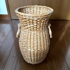 豊岡特産杞柳製品　籐製かご（花瓶入れ）小のサムネイル