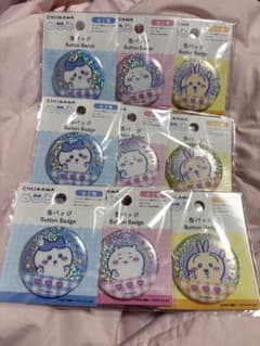 ちいかわ　ハチワレ　うさぎ　缶バッジ 9個セットのサムネイル