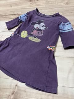 DENIM DUNGAREE × Disney Mic Key Mouse One-piece dress, 100cm
