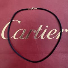 レア❣️ カルティエ　コード　ネックレス　YG750 ブラック レア❣️ カルティエ コード ネックレス YG750 ブラック - メルカリ