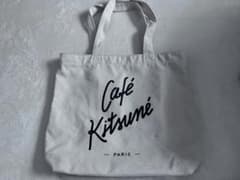 カフェキツネ ロゴトートバッグ ホワイトのサムネイル