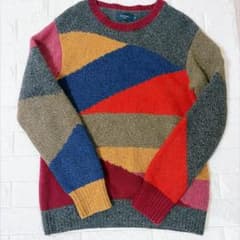 Paul Smith ポールスミス JEANS XL マルチカラー ウールニットのサムネイル