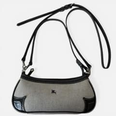 【良品】Burberry バーバリー 2way ショルダー キャンバス グレーのサムネイル