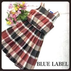 美品♡ブルーレーベルクレストブリッジ ノースリーブ ワンピ チェック