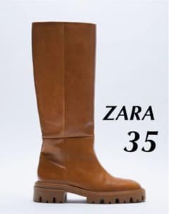 【新品】ZARA ロングブーツ 二ーハイブーツ 35のサムネイル