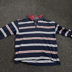 TOMMY HILFIGER 長袖ポロシャツ ボーダー XLのサムネイル