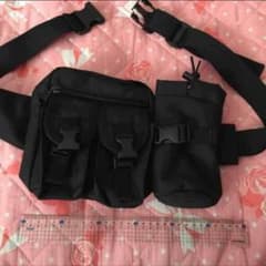即購入OK♡ 男女兼用ウエストバッグ(ポーチ)黒のサムネイル
