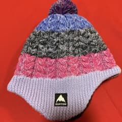 BURTON ニット帽 ビーニー ポンポン付き キッズ - メルカリ