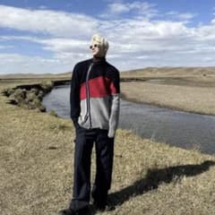 サカイ Sacai ジップアップ ニット セーター ドライバーズ ブルゾン 