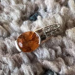 K18WG 天然スペサタイトガーネットトップ　鑑別書付 K18WG 天然スペサタイトガーネットトップ 鑑別書付 - メルカリ