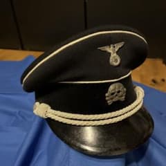 初期SS将校用制帽　シュミット&ゾーン製複製品　60cm 値下げ】初期SS将校用制帽 シュミット&ゾーン製複製品 60cm - メルカリ