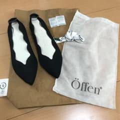 Offen  フラットシューズ　ブラックのサムネイル