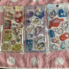 コ*ア様 ウォーターシール　3枚セット　ネコパンケーキ　うさぎ　くま　うしのサムネイル