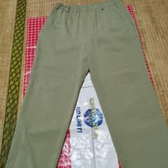 レディース パンツ カーキ ウエストゴムのサムネイル