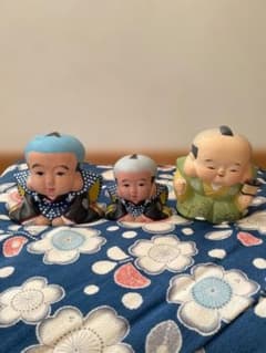 骨董 福助人形3点セット - メルカリ