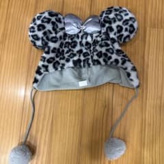 希少品ファンキャップ ヒョウ柄 レオパード グレー リボン ディズニー ミニーのサムネイル