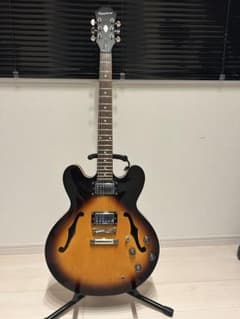epiphone dot ヴィンテージサンバースト Epiphone Dot Archtop Semi-Hollow Electric Guitar - Vintage