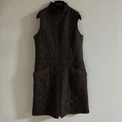 JUN&ROPE リバーシブル中綿ワンピース　ロングベストL ボア　キルティング JUN&ROPE リバーシブル中綿ワンピース ロングベストL ボア