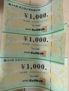 ビックカメラ　株主優待のサムネイル
