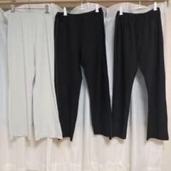 USED】⑨レディース パンツ 3本セット ワイドMサイズ（Lサイズ）のサムネイル